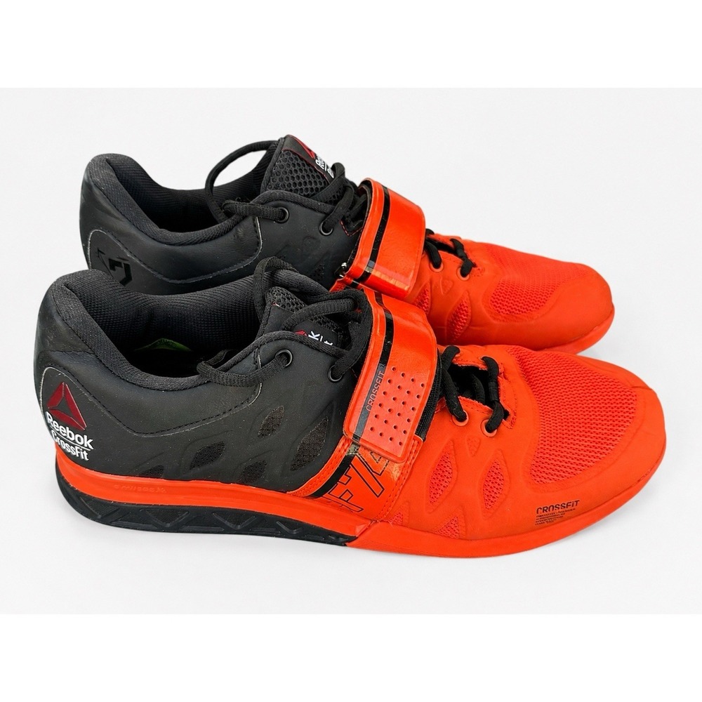 Reebok CrossFit Lifter Plus Lifting Shoes Mens Size 9.5 Black Orange V59968